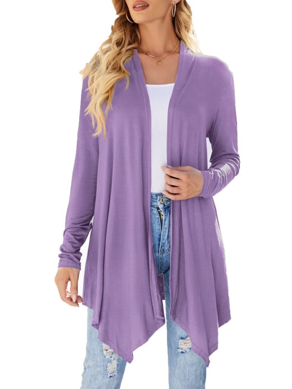 Womens Lightweight Cardigan Long Sleeve Open Front Sweaters Duster